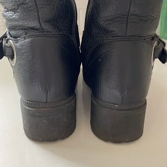 Harley Davidson Womens Boots Tall Twin Strap Sedona Black 85080 Size 6 - Picture 10 of 13